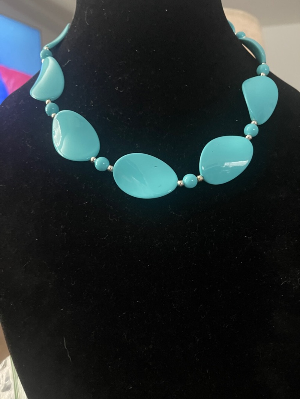 Turquoise Statement Bead Necklace - Women Jewelry